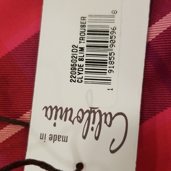 💕MR TURK💕 Clyde Slim Trouser ~ Planetary Plaid Aurora Pink Multi 31 NWT - Picture 15 of 15